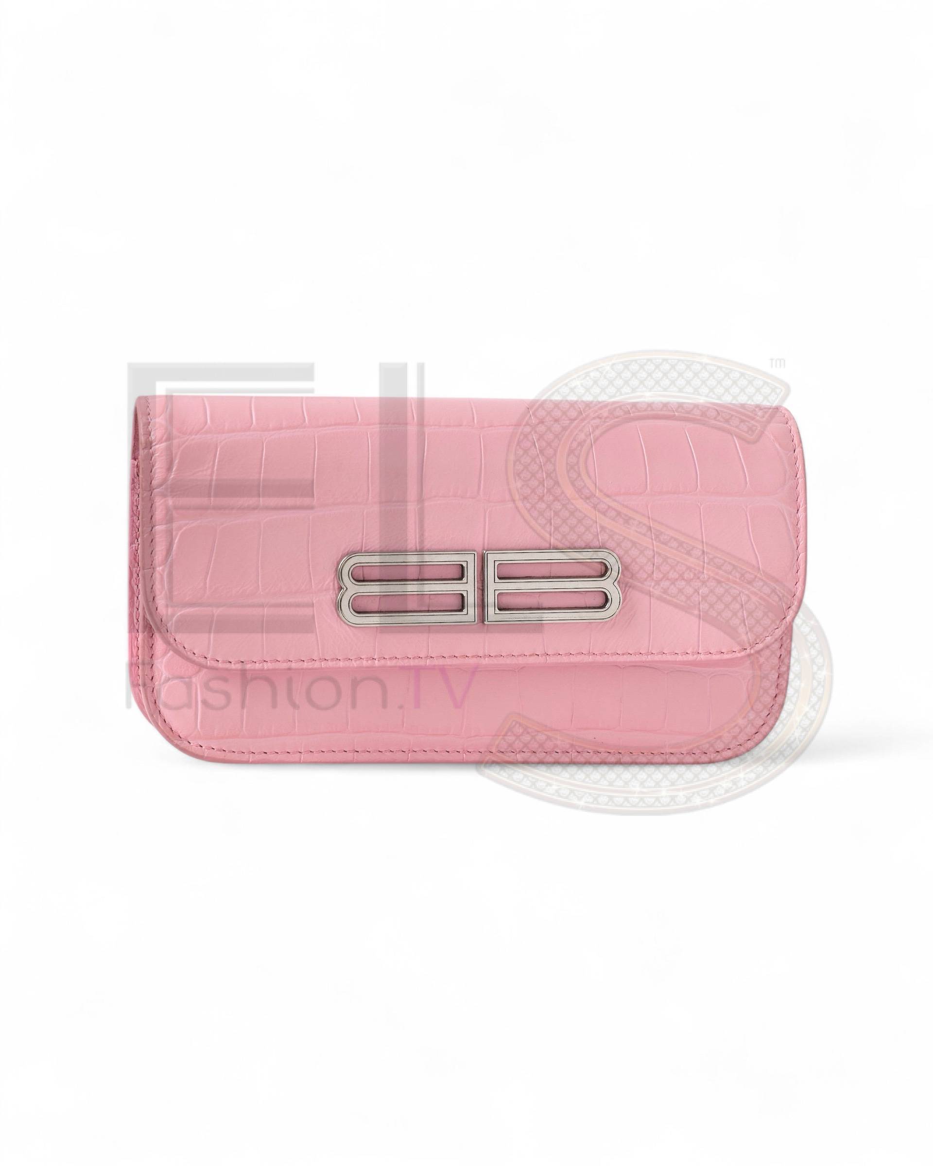 Balenciaga Clutch Gossip Small Coconut Pink ELS Fashion TV