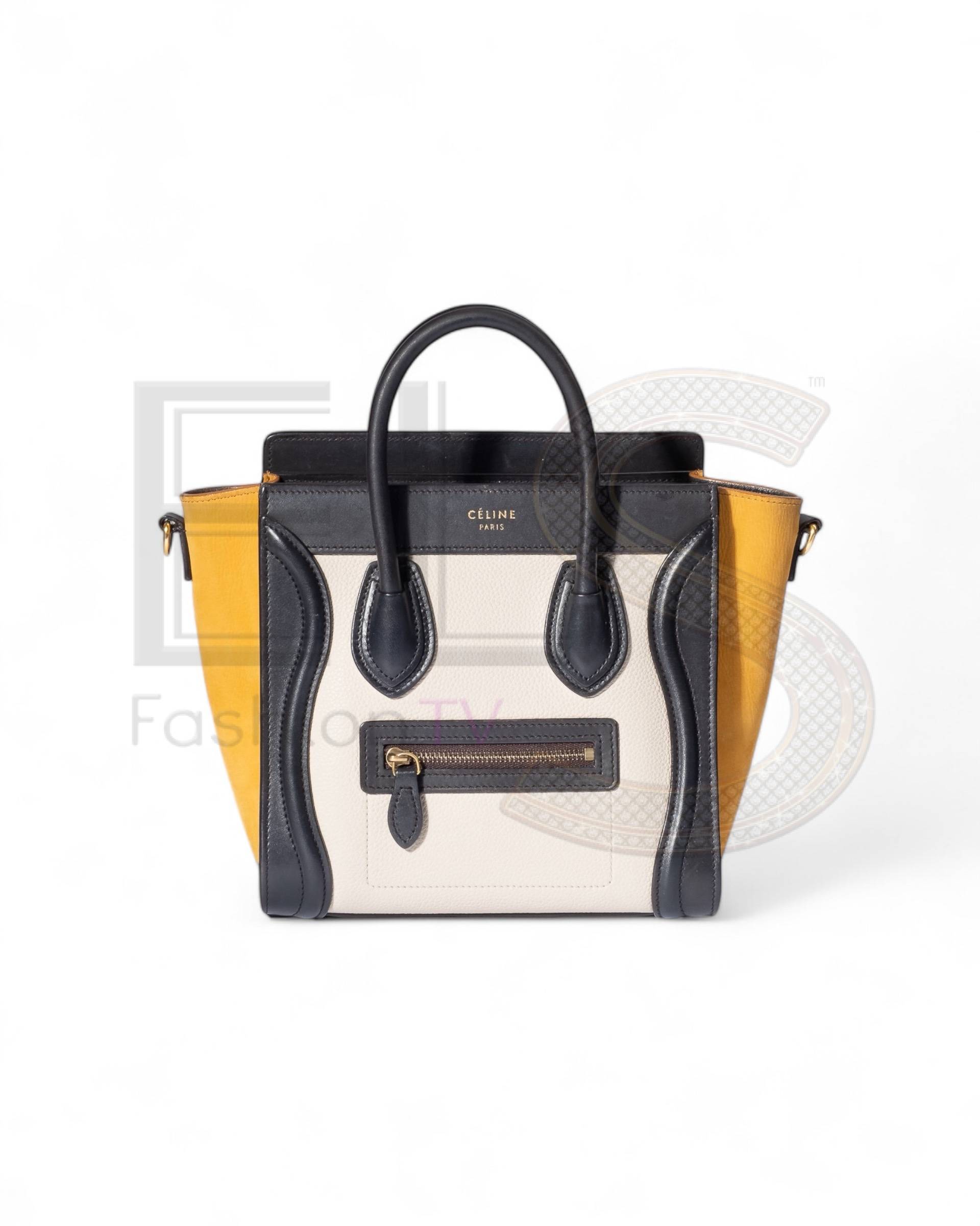 Celine Luggage Nano Tricolor Yellow ELS Fashion TV