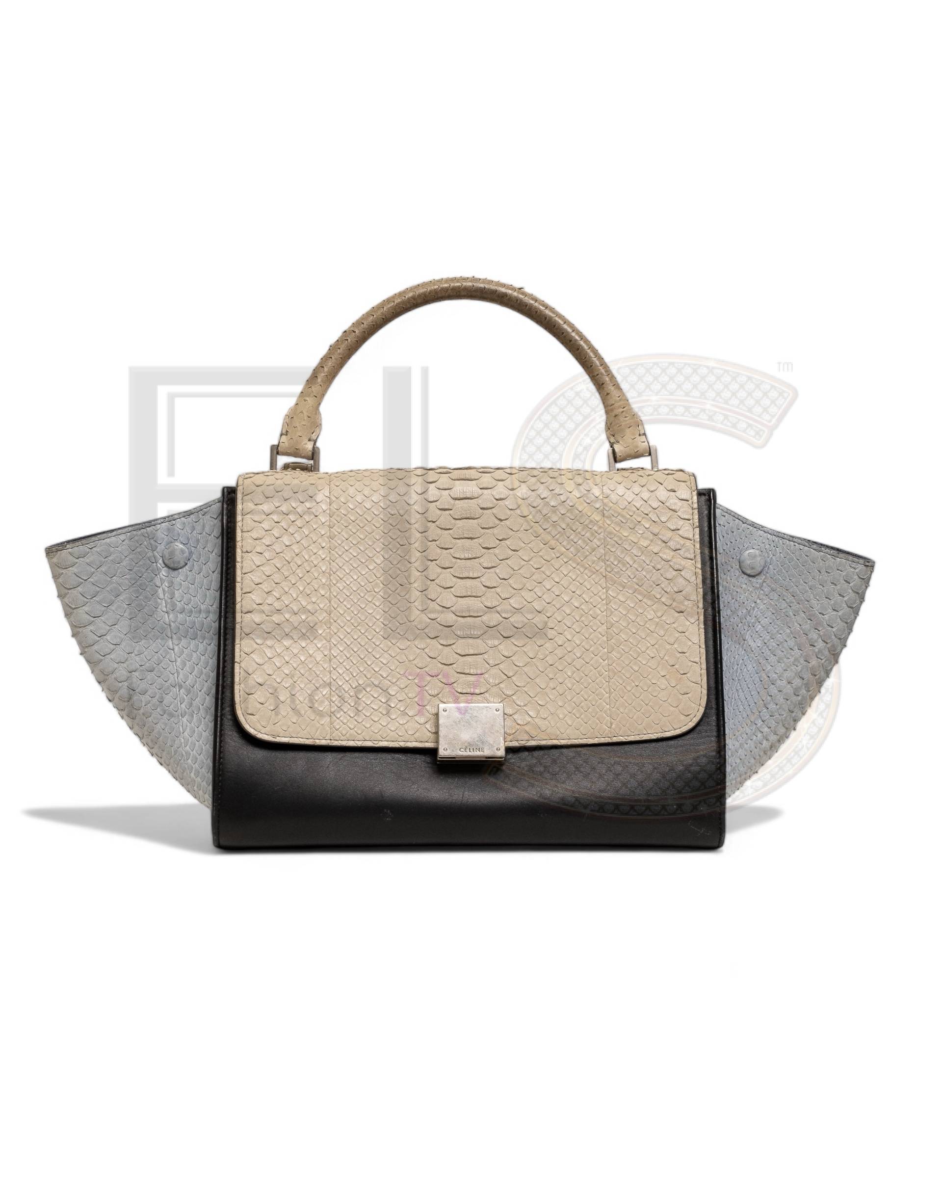 Celine Trapeze Python Tricolor