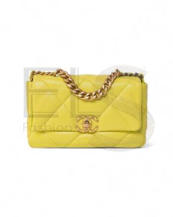 Chanel 19 Flap Small Lemon Yellow ELS Fashion TV