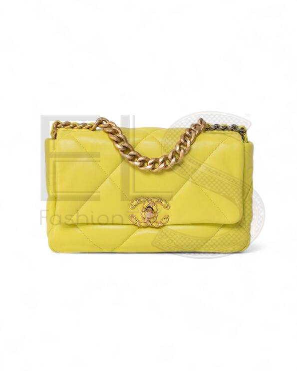 Chanel 19 Flap Small Lemon Yellow ELS Fashion TV