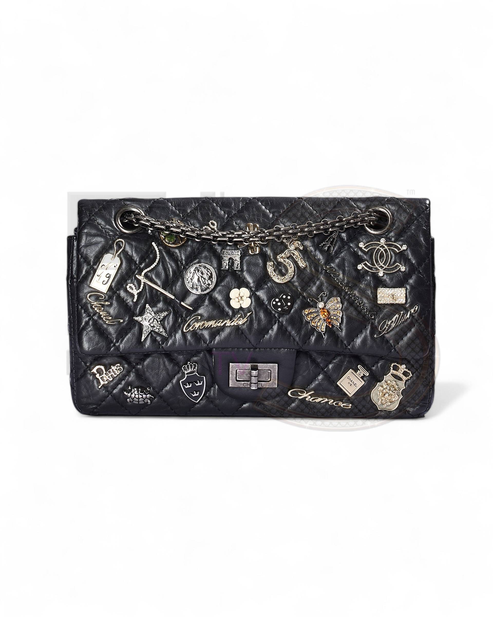 Chanel 2.55 Reissue Lucky Charm Paris Black ELS Fashion TV