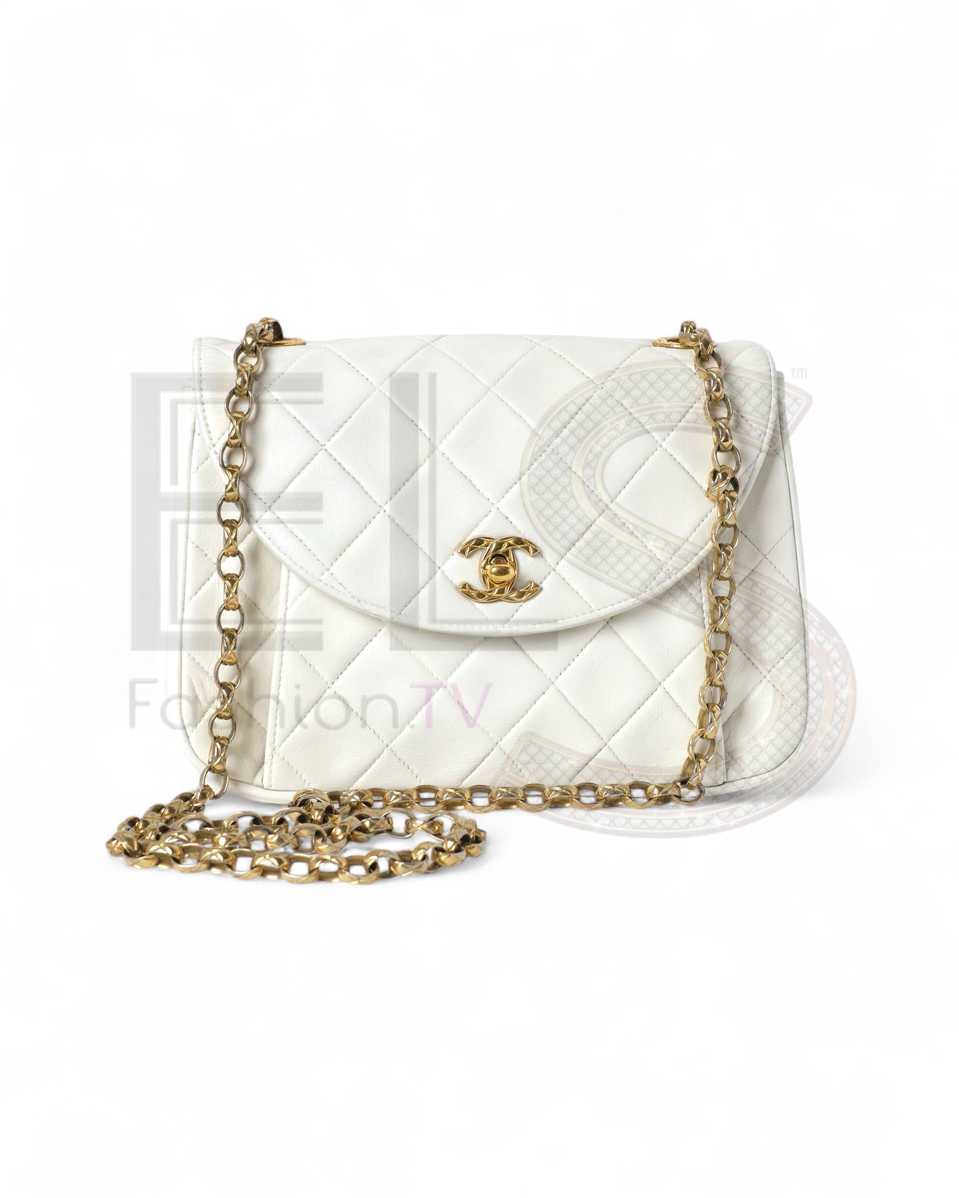 Chanel Bijoux Timeless Vintage White Shoulder Bag ELS Fashion TV