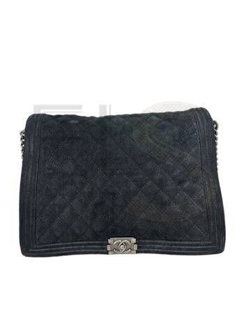 Chanel Boy Xl Suede Lurex Black ELS Fashion TV