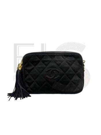 Chanel Camera Bag Vintage Satin Black ELS Fashion TV