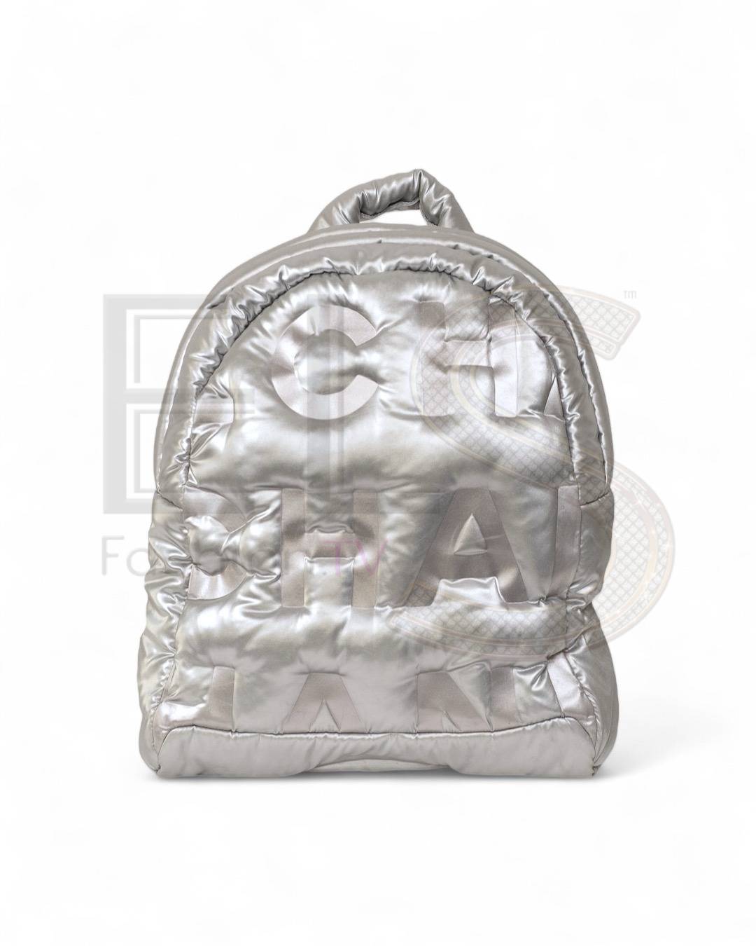 Chanel Doudone Silver Backpack ELS Fashion TV