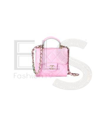 Chanel Micro Bag Handle Timeless Pink ELS Fashion TV