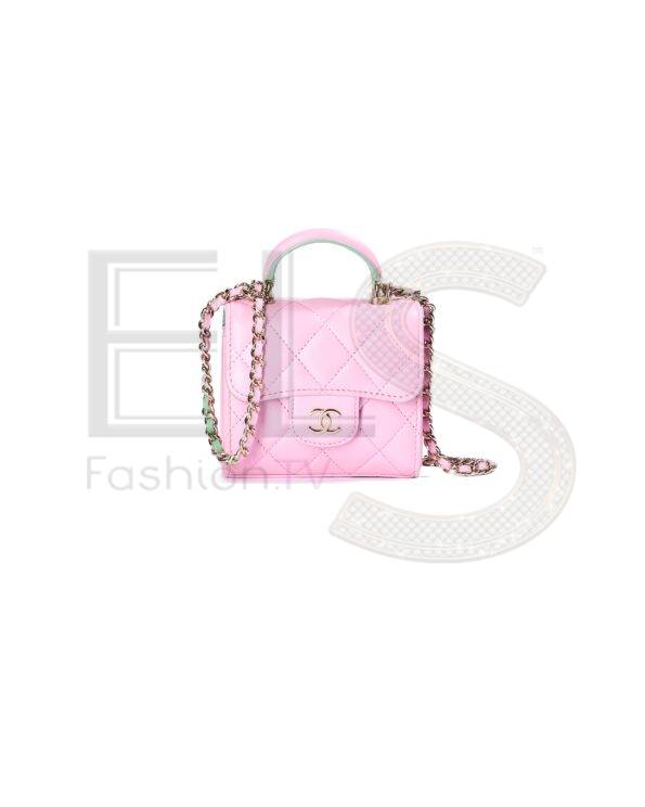 Chanel Micro Bag Handle Timeless Pink ELS Fashion TV