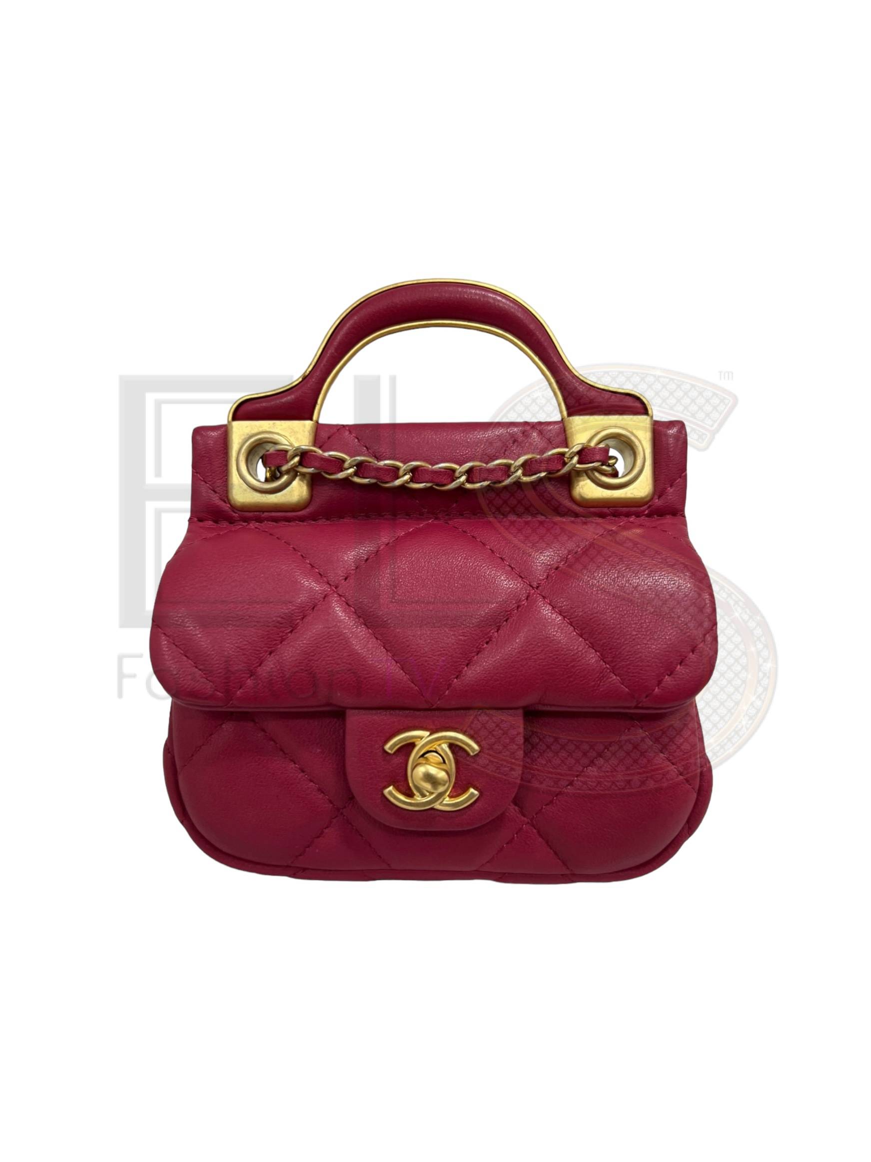 Chanel Micro Timeless Puffy Red