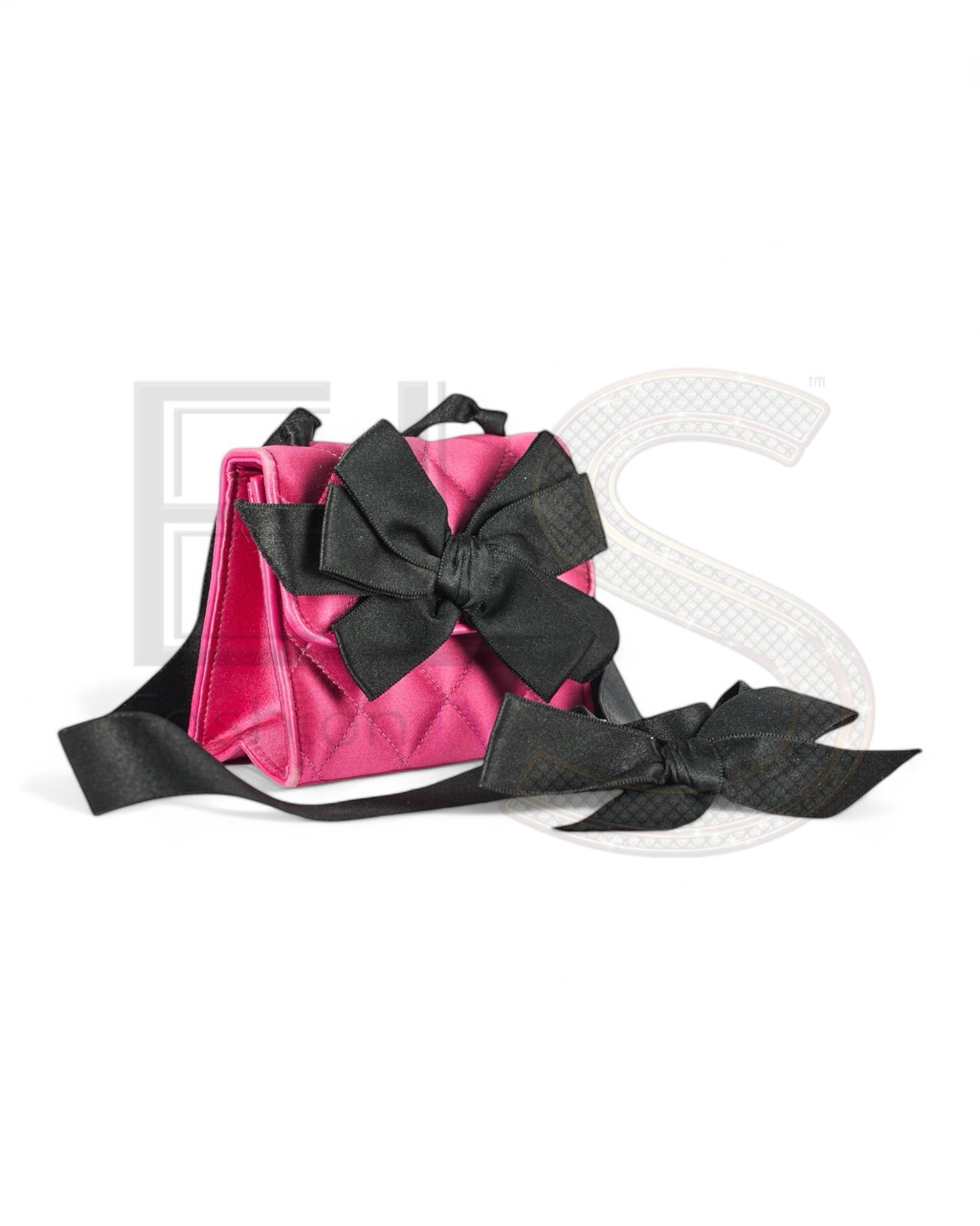 Chanel Mini Flap Satin Bow Fuchsia ELS Fashion TV