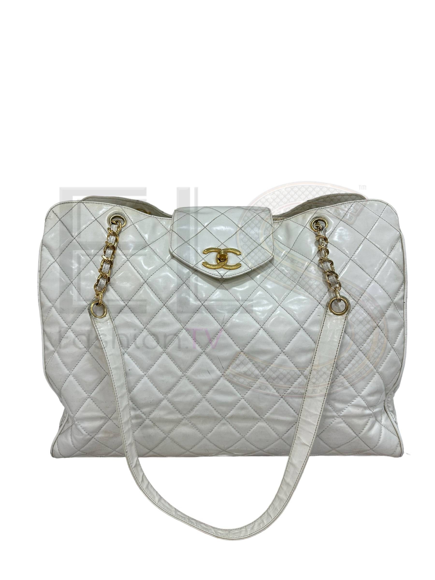 Chanel Supermodel Xxl White Patent ELS Fashion TV