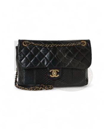 Chanel Urban Mix Flap Python Black ELS Fashion TV