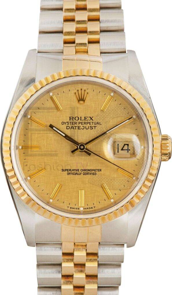 Datejust Rolex 16233 Two Tone Jubilee ELS Fashion TV