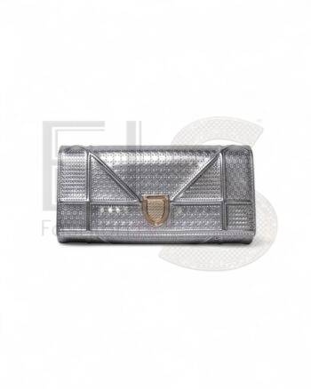 Dior Diorama Clutch Silver Patent Leather ELS Fashion TV