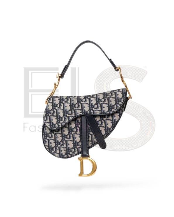 Dior Saddle Mini Jacquard Oblique Blue ELS Fashion TV