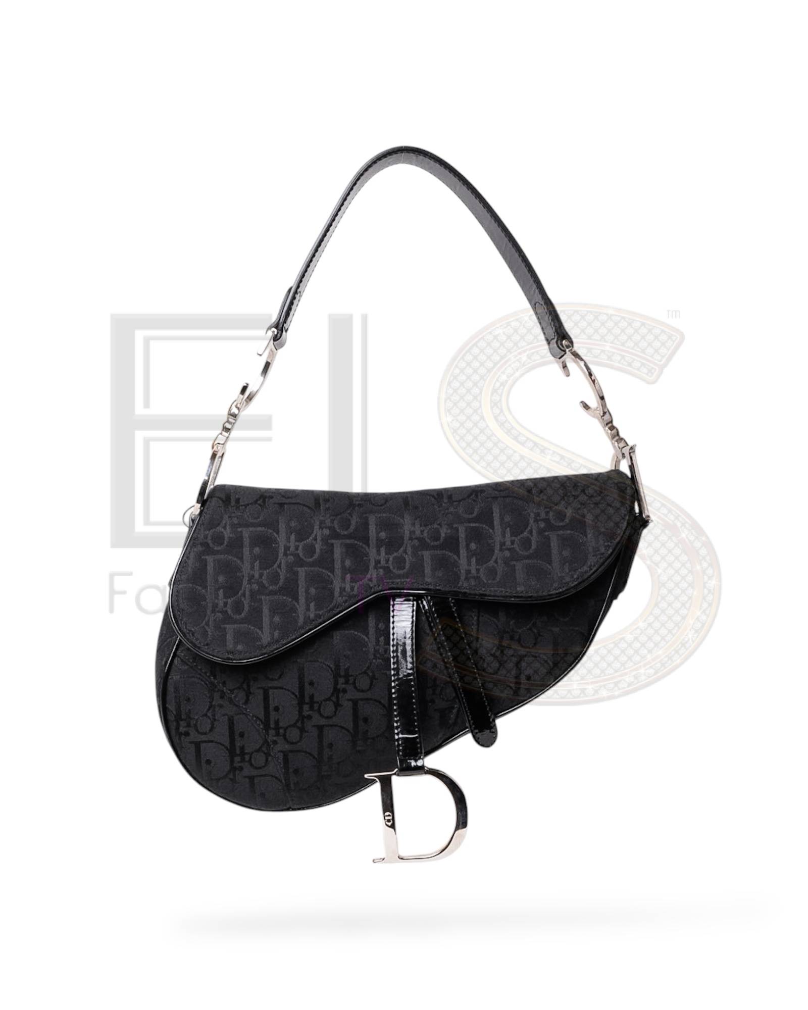 Dior Saddle Vintage Oblique Black ELS Fashion TV