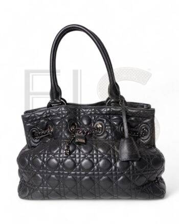 Dior Shopper Padlock Cannage Soft Black ELS Fashion TV