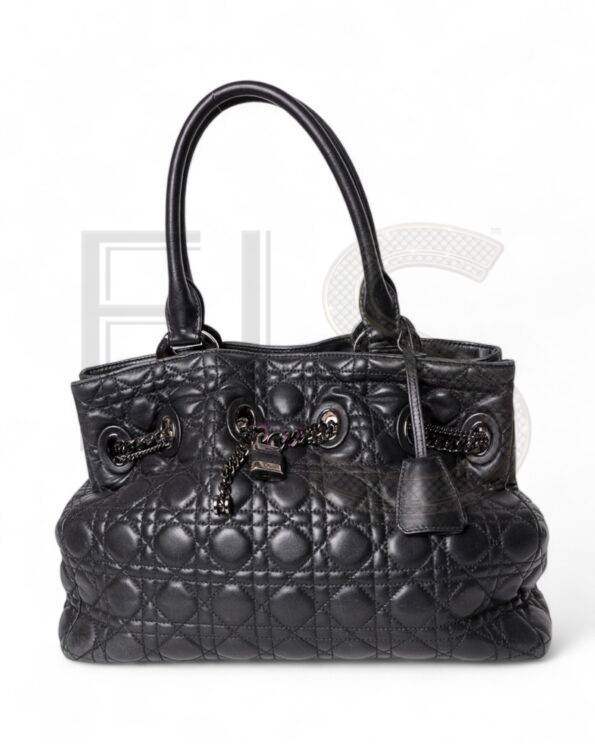 Dior Shopper Padlock Cannage Soft Black ELS Fashion TV