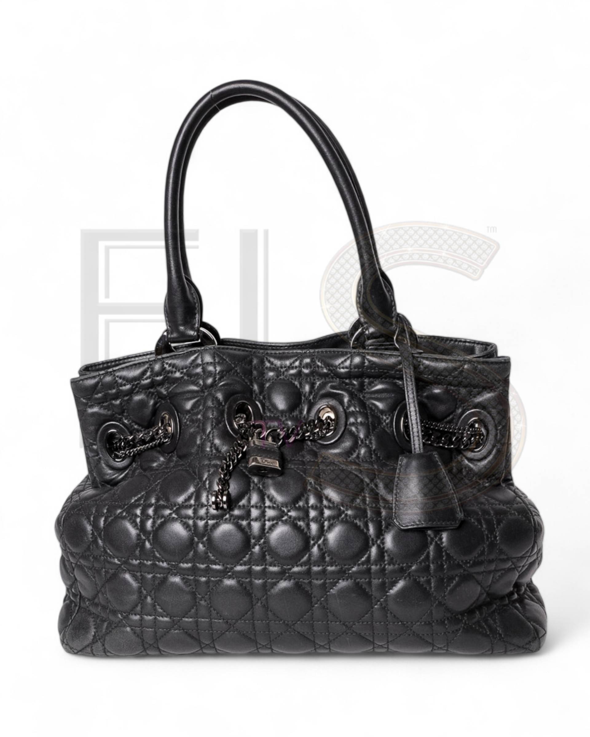 Dior Shopper Padlock Cannage Soft Black ELS Fashion TV