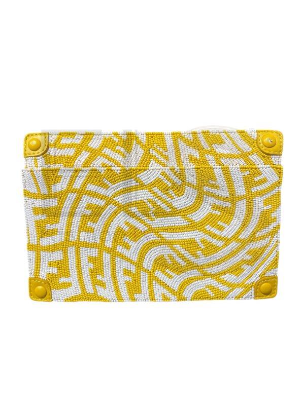 Fendi Clutch Ff Vertigo Beads Yellow ELS Fashion TV