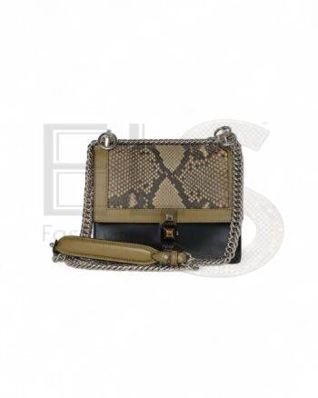 Fendi Kan I Small Tricolor Python Black ELS Fashion TV