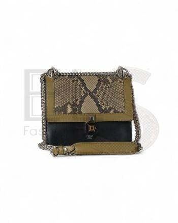 Fendi Kan I Small Tricolor Python Black ELS Fashion TV