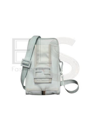 Fendi Nylon Ff Light Blue Mobile Phone Holder ELS Fashion TV