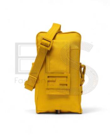 Fendi Nylon Ff Yellow Mobile Phone Holder ELS Fashion TV