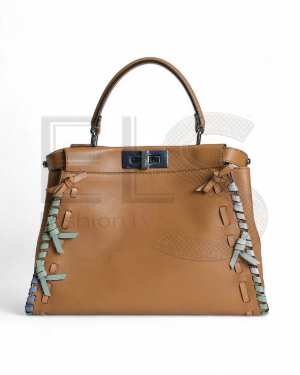 Fendi Peekaboo Medium Bow Camel ELS Fashion TV