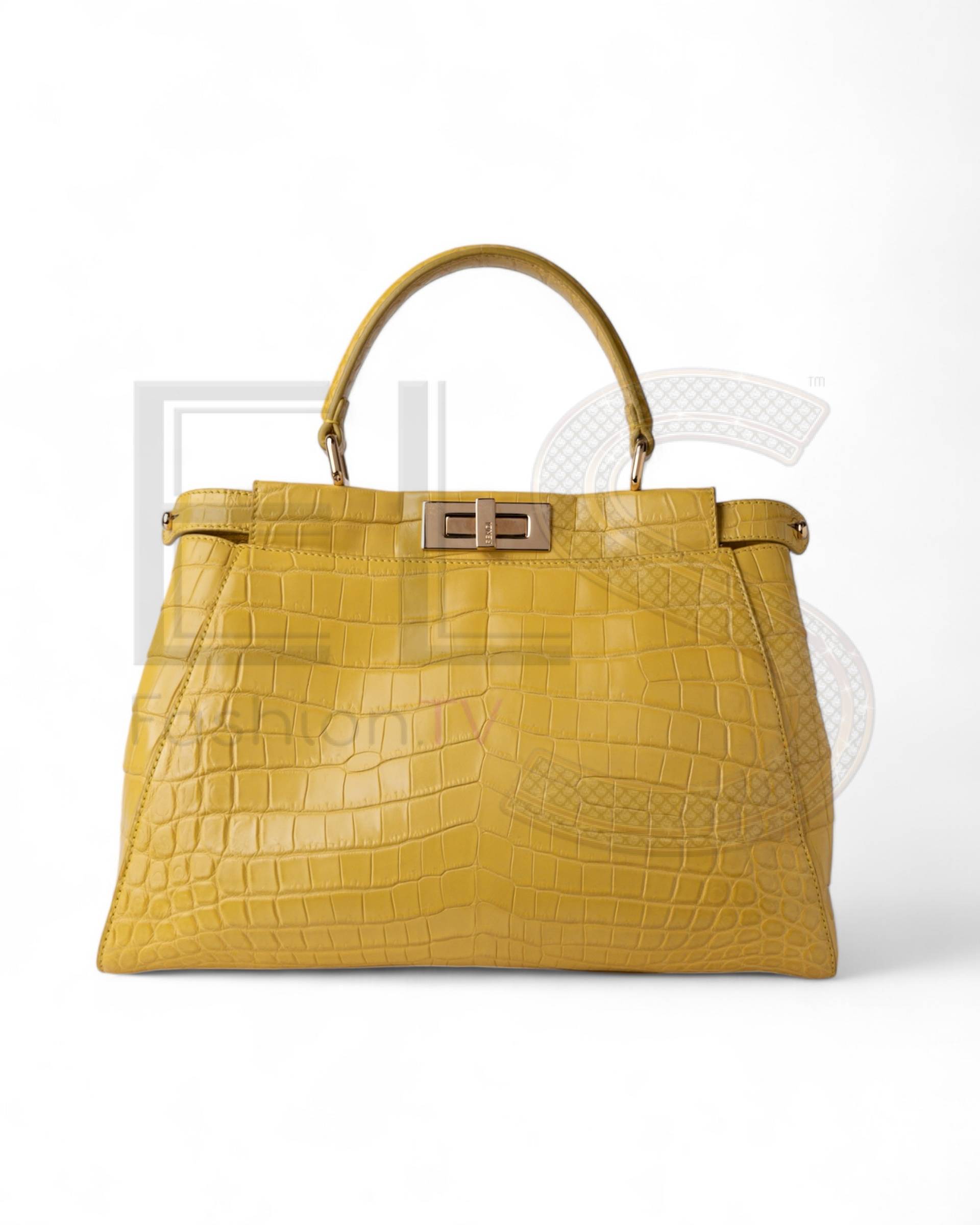 Fendi Peekaboo Medium Coconut Yellow