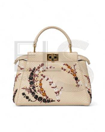Fendi Peekaboo Mini Python Embroidery ELS Fashion TV