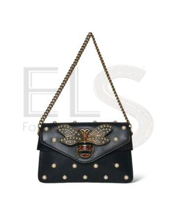 Gucci Bee Bag Broadway Pearl Black ELS Fashion TV