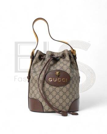 Gucci Bucket Tiger Gg Supreme Backpack Brown ELS Fashion TV