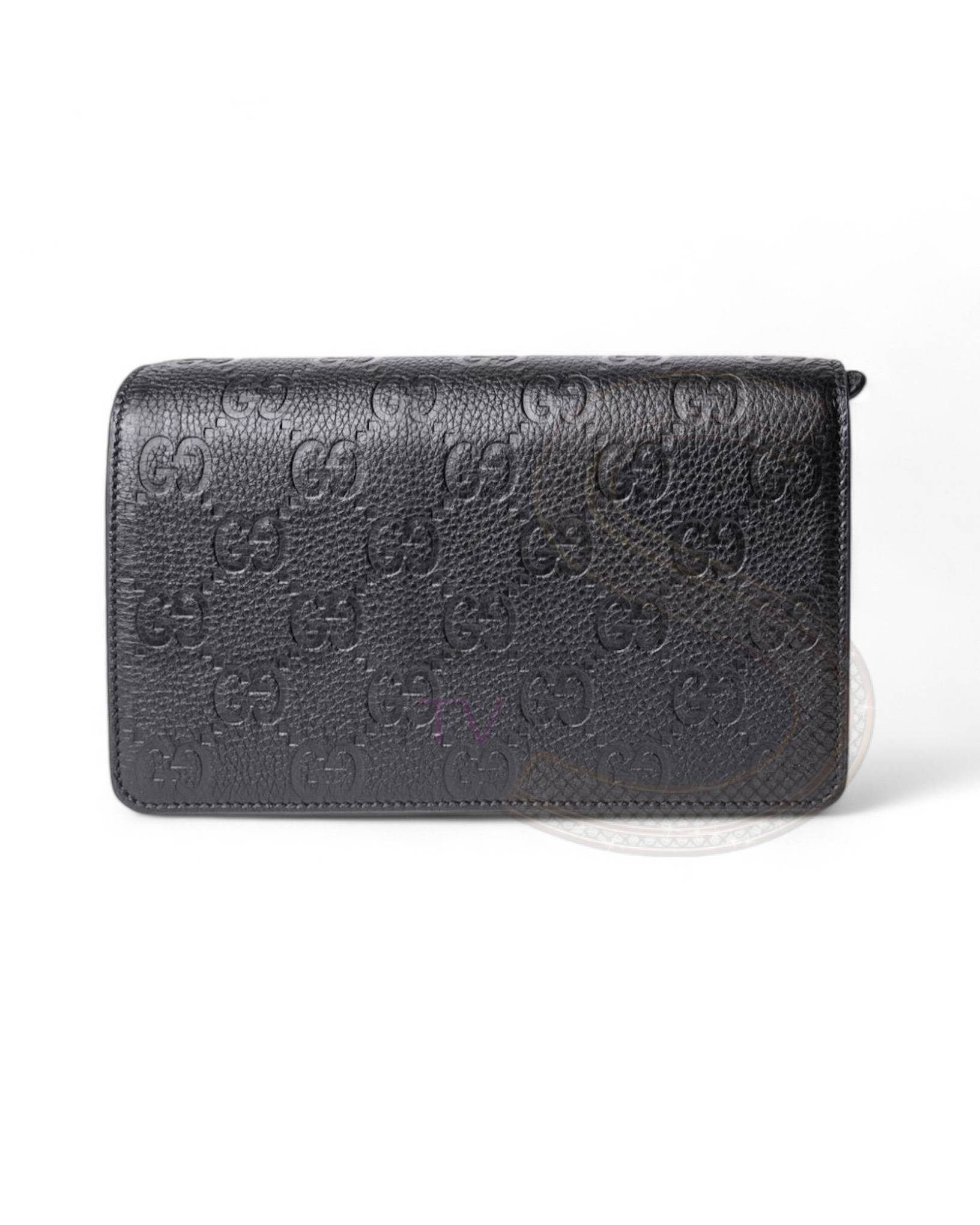 Gucci Guccissima Chain Clutch Black ELS Fashion TV