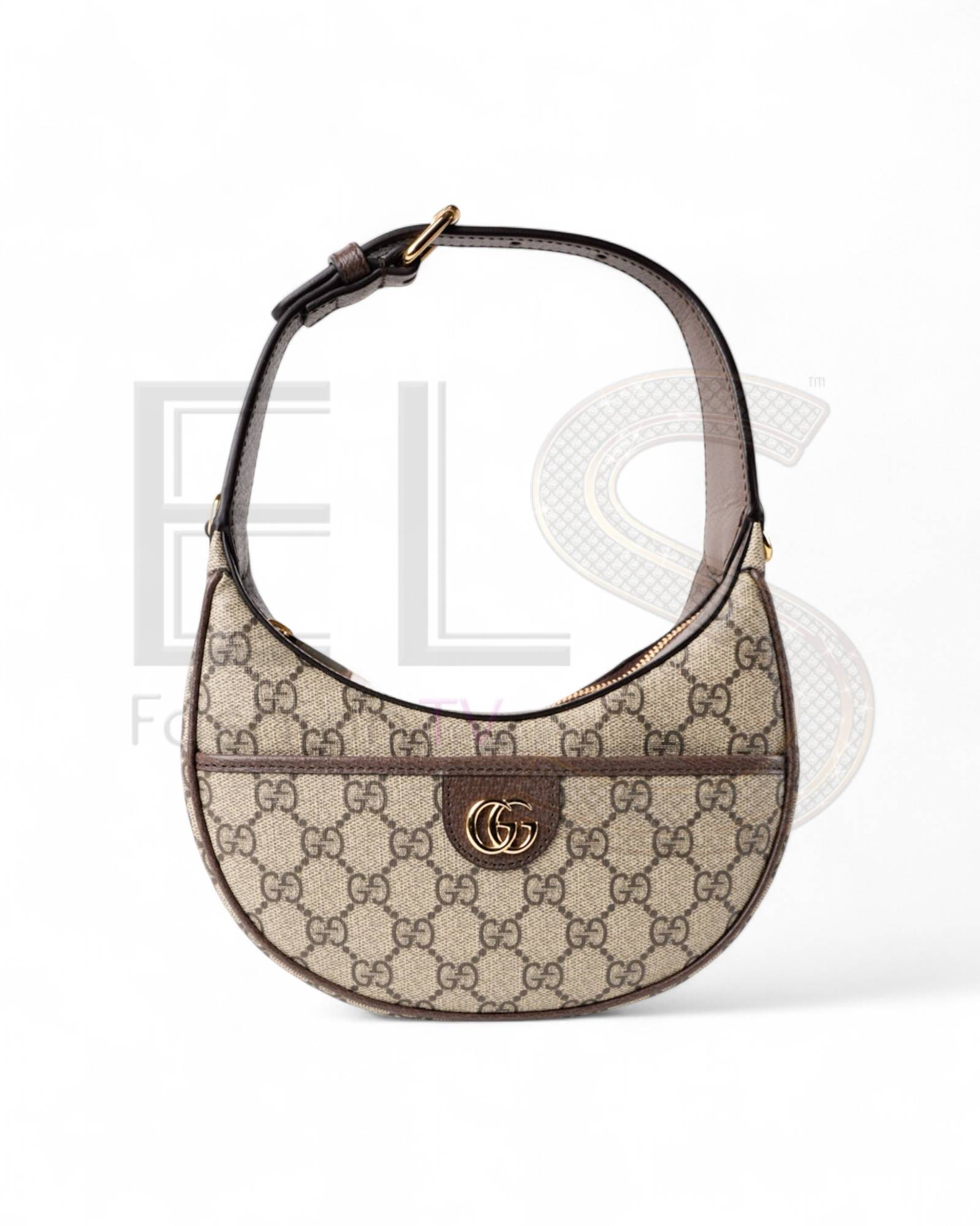 Gucci Mezzaluna Gg Supreme Brown ELS Fashion TV