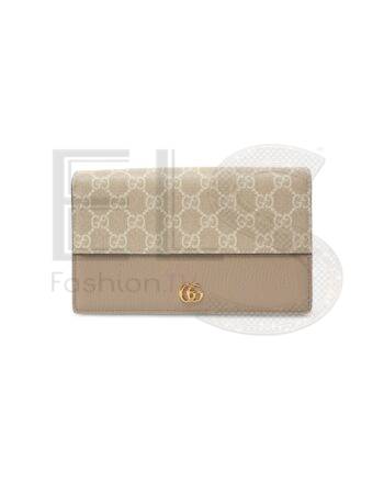 Gucci Wallet On Chain Marmont Gg Beige ELS Fashion TV