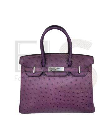 Hermes Birkin 30 Ostrich Purple ELS Fashion TV