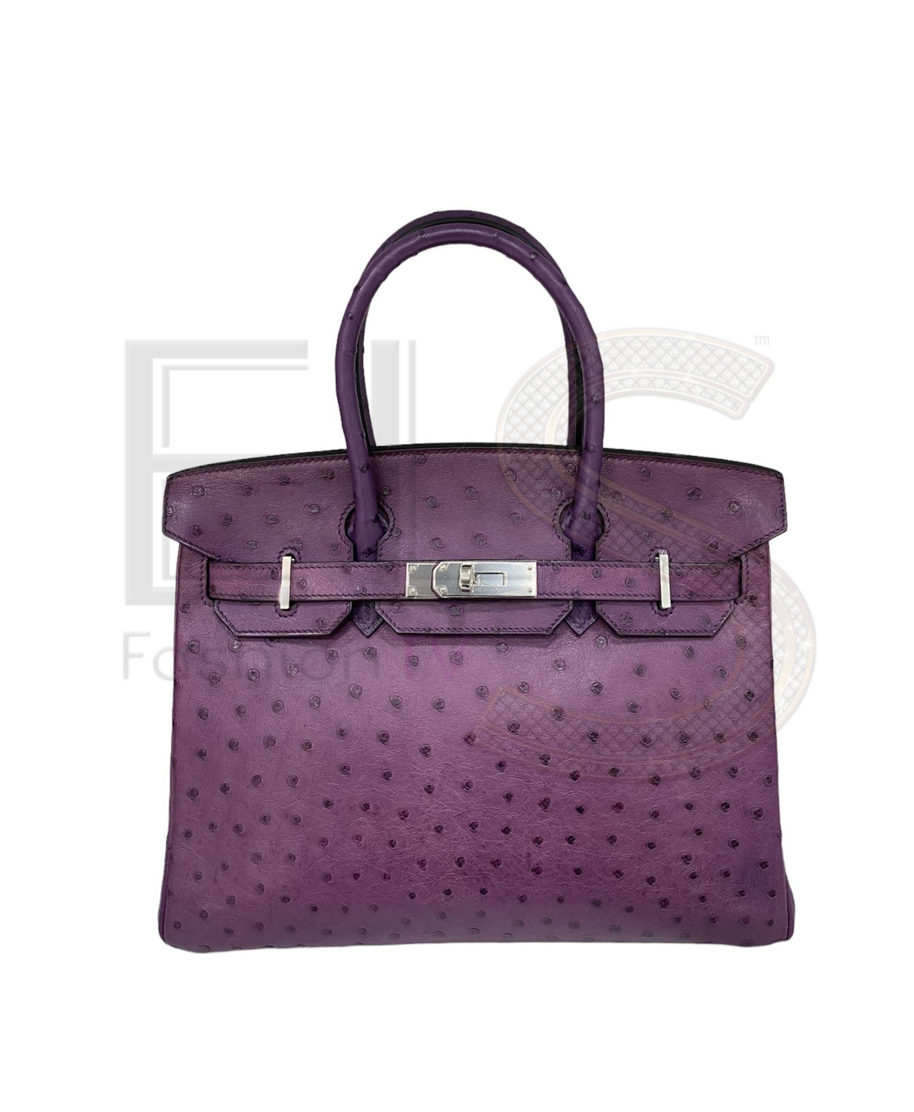 Hermes Birkin 30 Ostrich Purple ELS Fashion TV