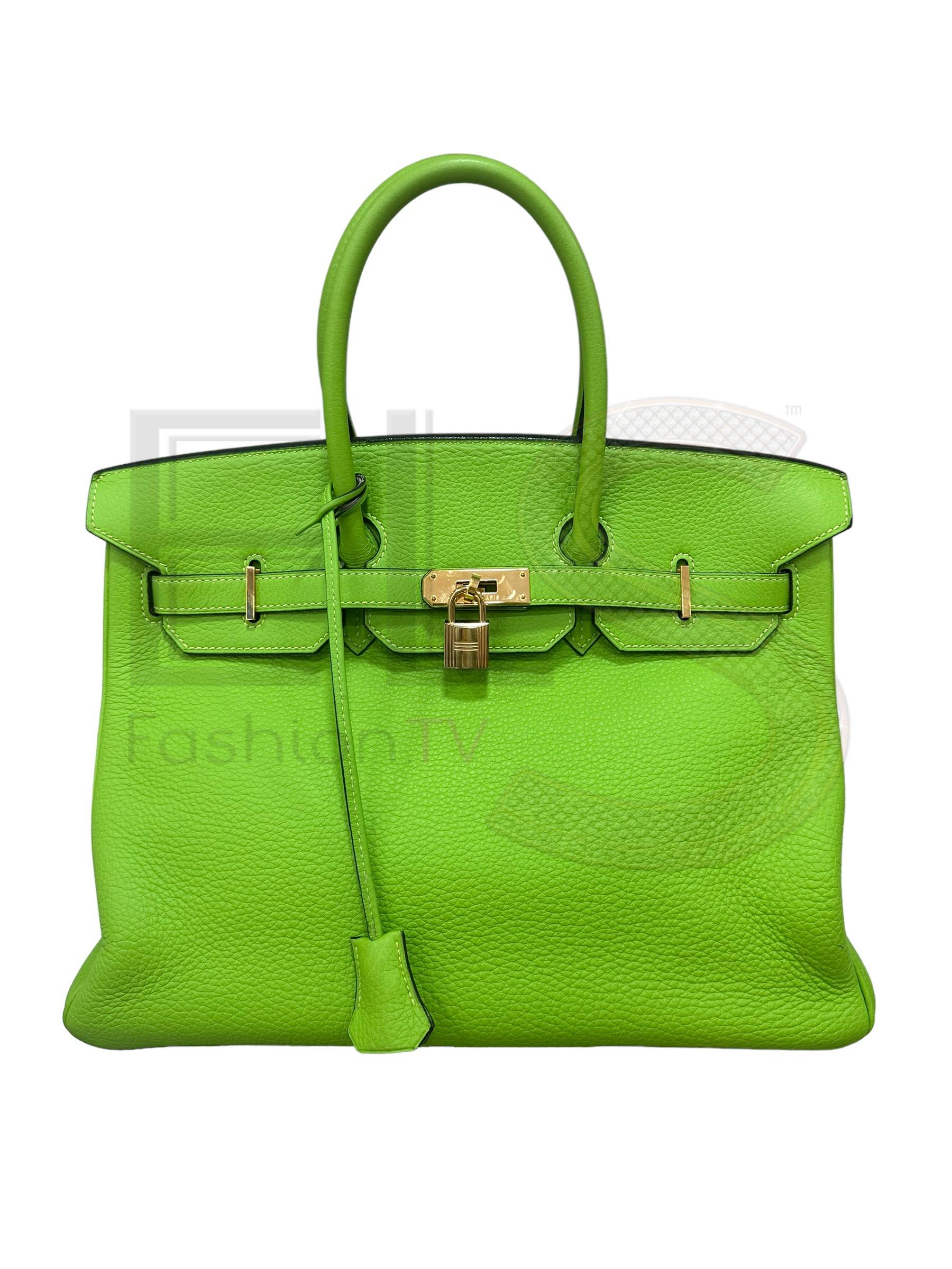 Hermès Birkin 35 Clemence Green Apple