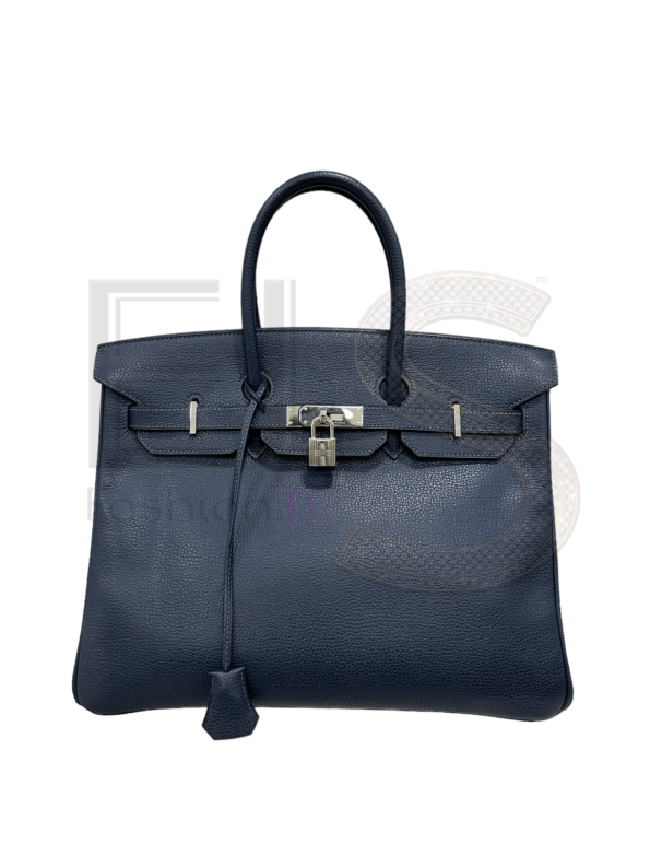 Hermès Birkin 35 Evergrain Blue De Prusse ELS Fashion TV