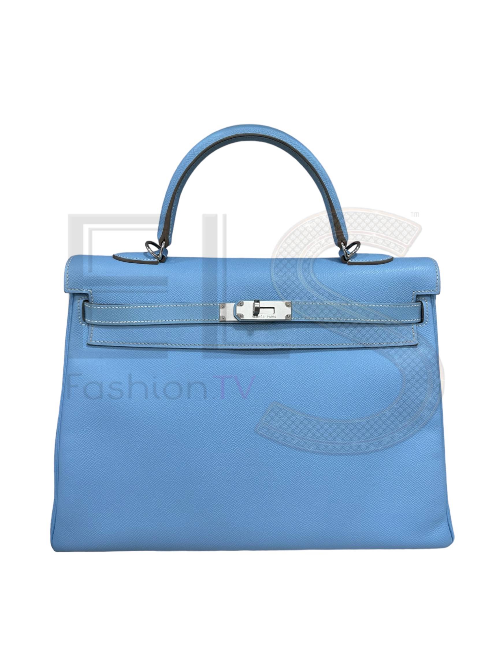 Hermès Kelly 35 Epsom Bleu Paradise ELS Fashion TV