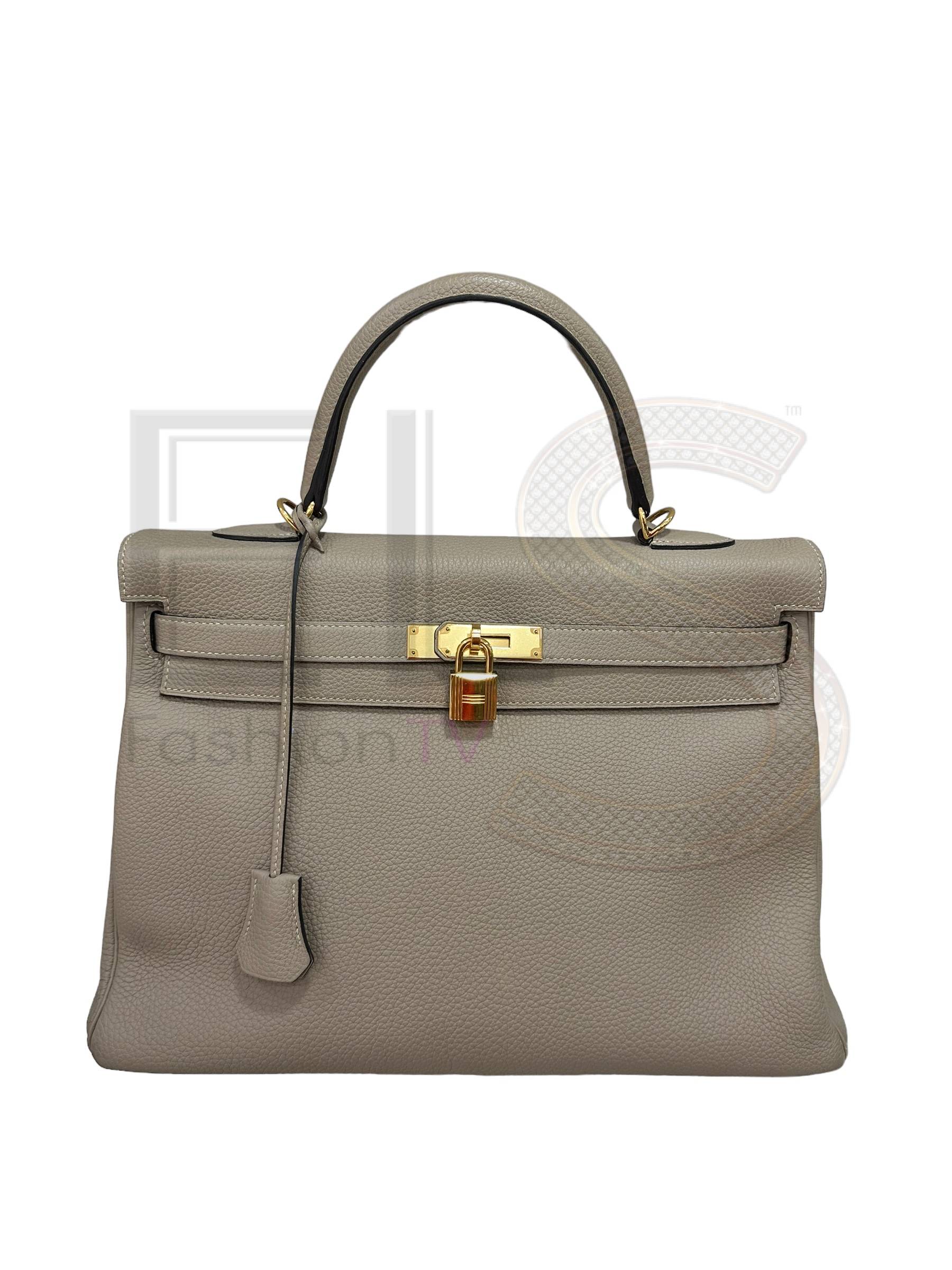 Hermès Kelly 35 Togo Gris Tourterelle ELS Fashion TV