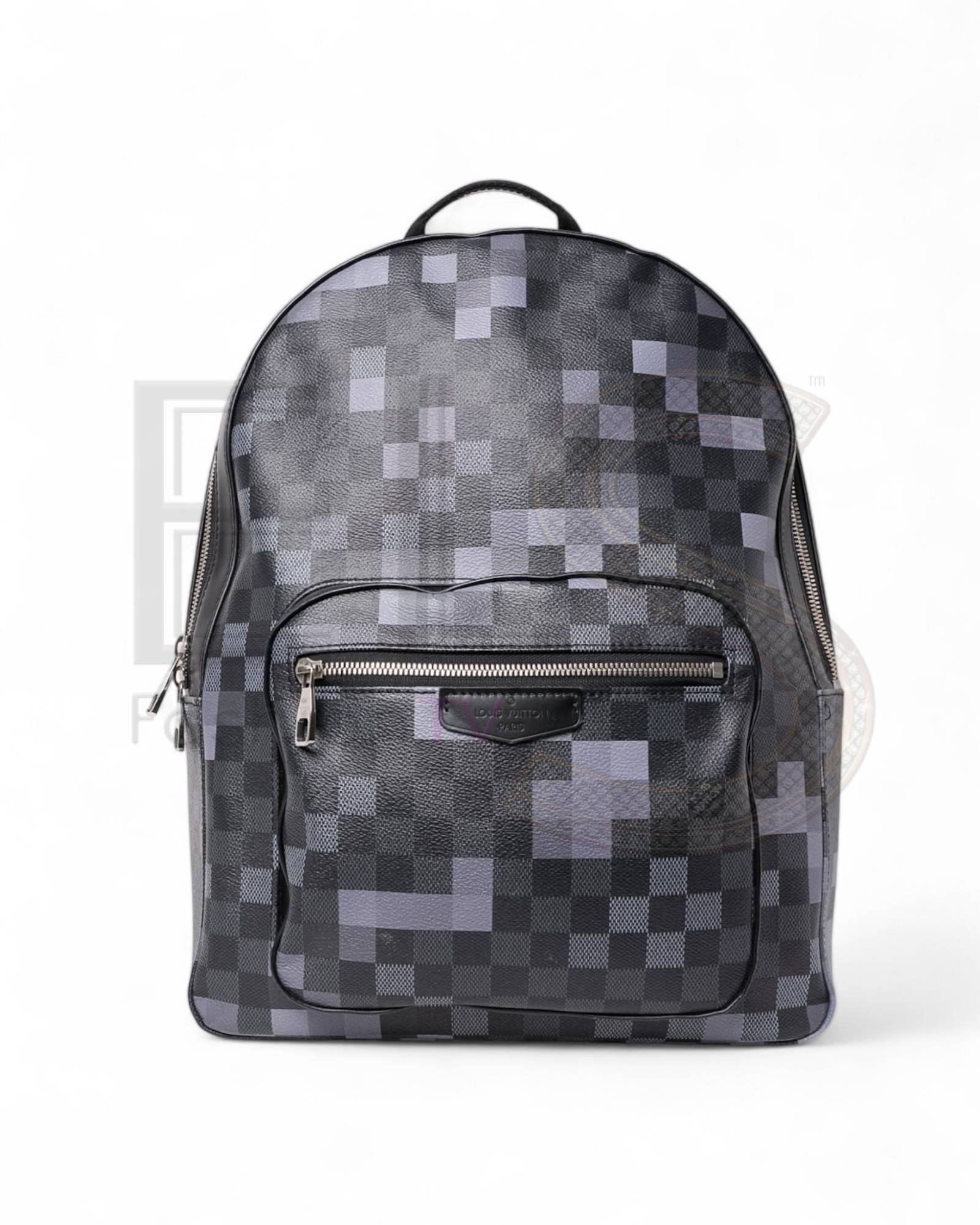 Louis Vuitton Backpack Josh Mm Damier Graphite Pixel Black ELS Fashion TV