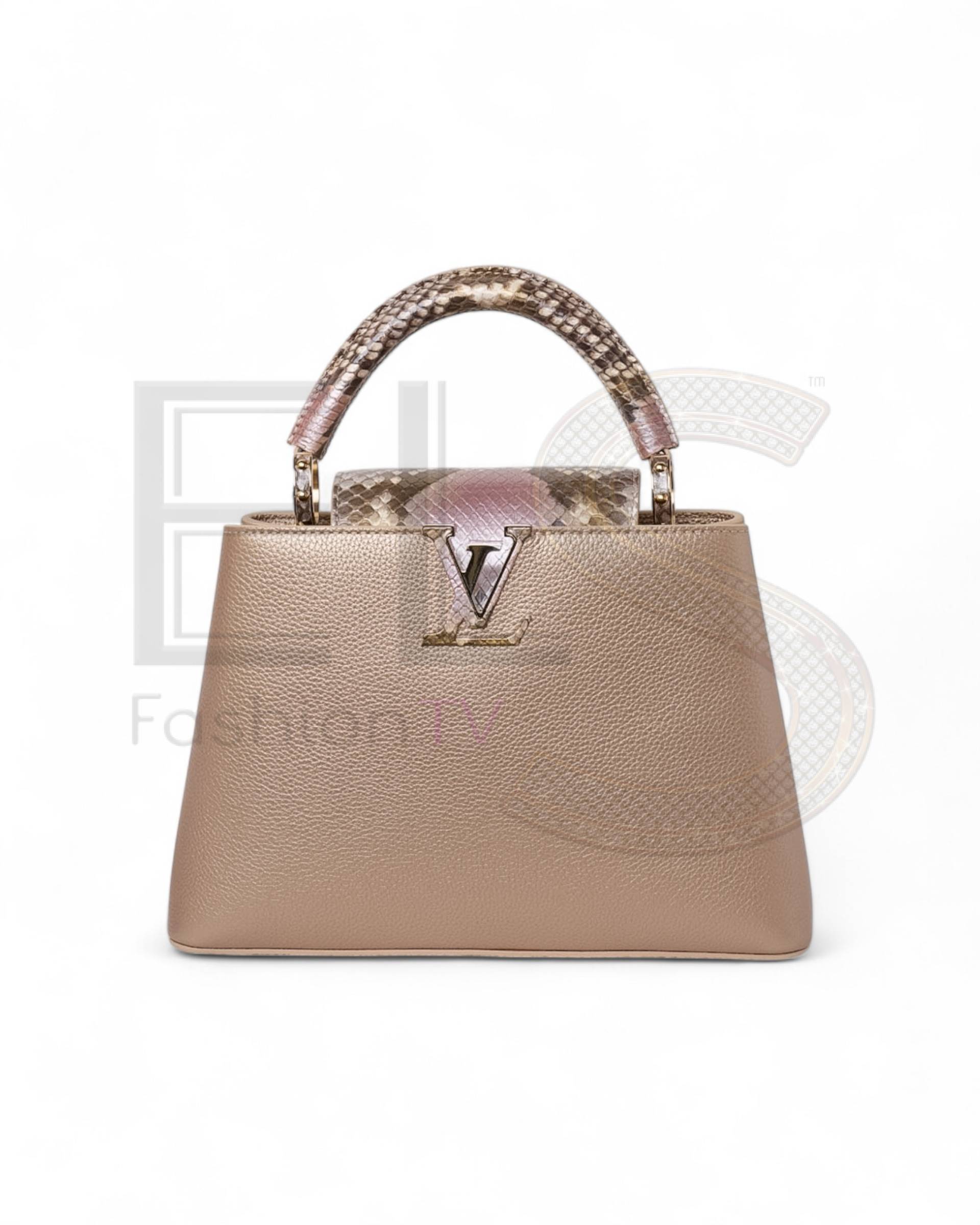 Louis Vuitton Capucines Bb Python Gold