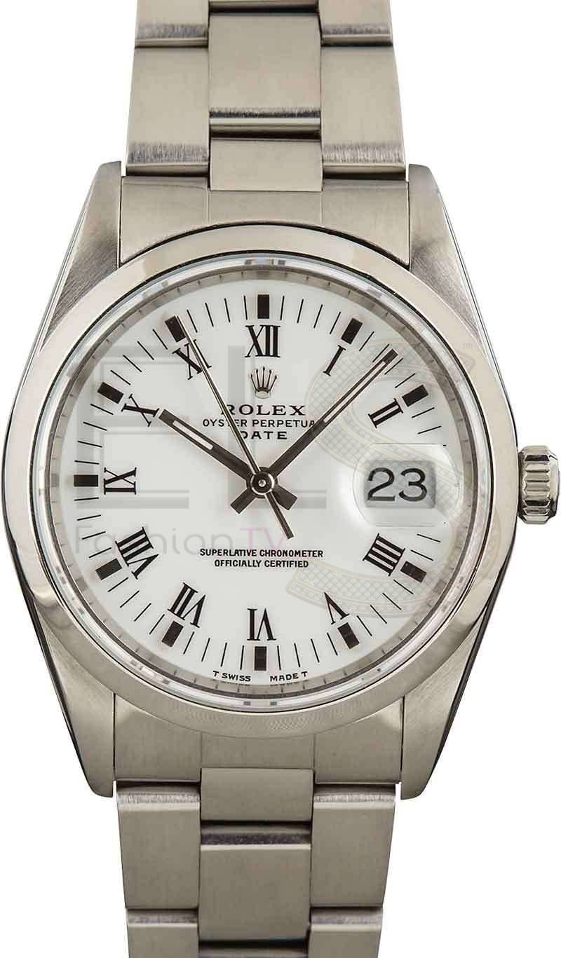 Men's Rolex Date 15200 White Dial ELS Fashion TV