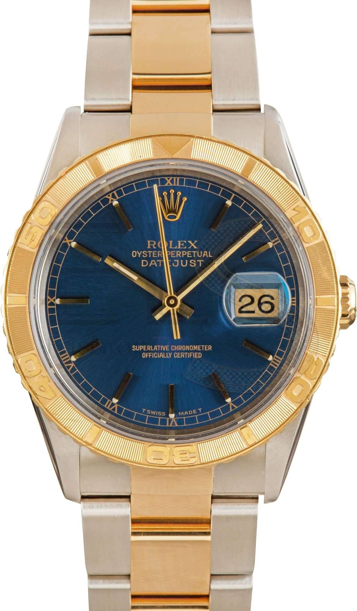 Men’s Rolex Datejust 16263 Blue Thunderbird