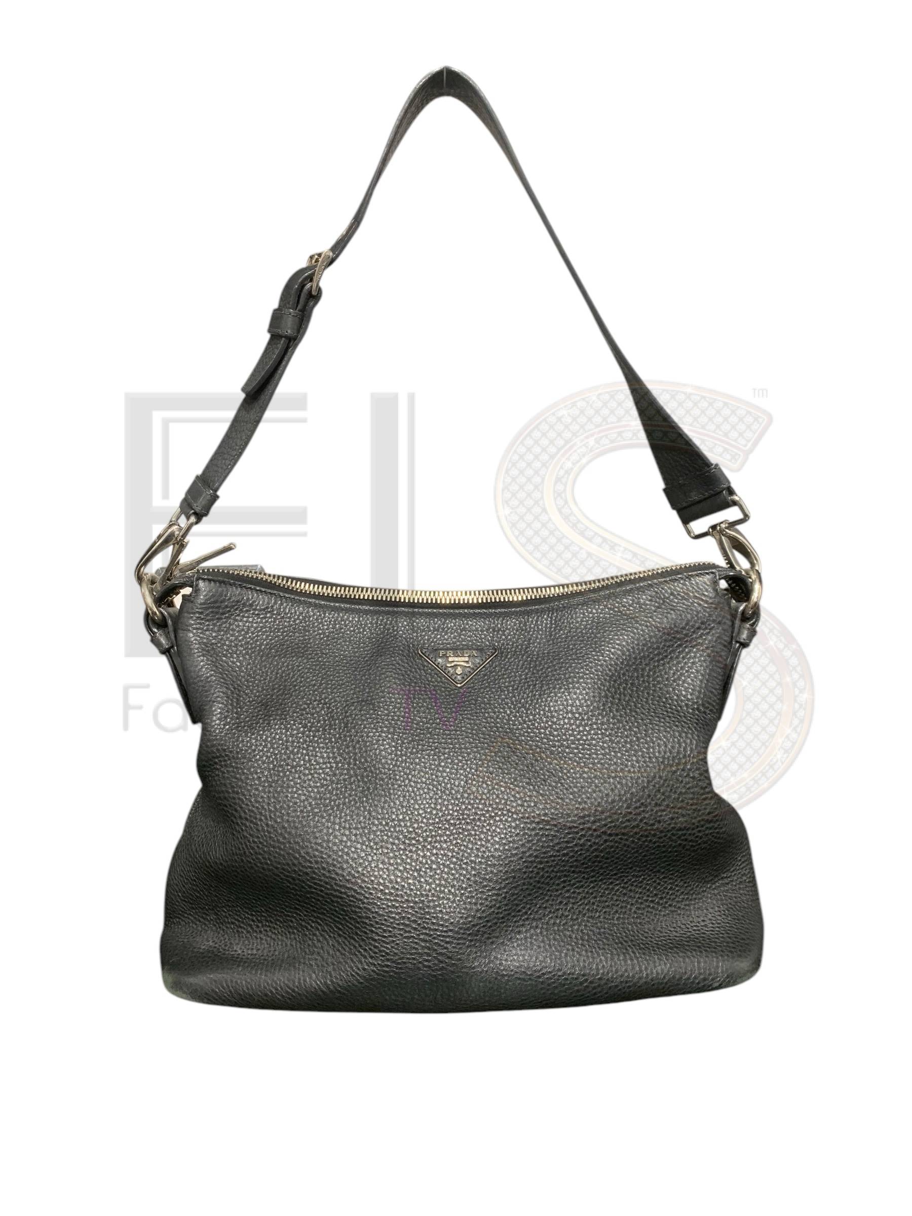Prada Black Leather Shopper ELS Fashion TV
