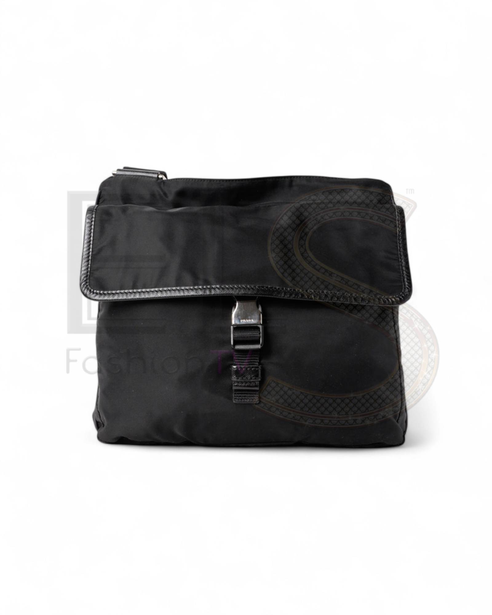 Prada Black Nylon Shoulder Bag ELS Fashion TV