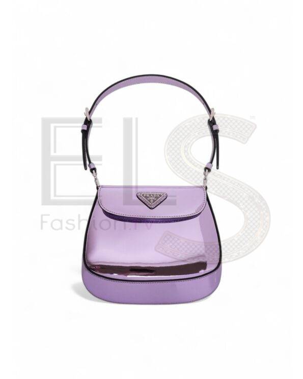 Prada Cleo Mini Lilac Brushed Leather ELS Fashion TV