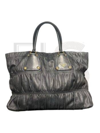 Prada Shopper Large Embossed Black ELS Fashion TV